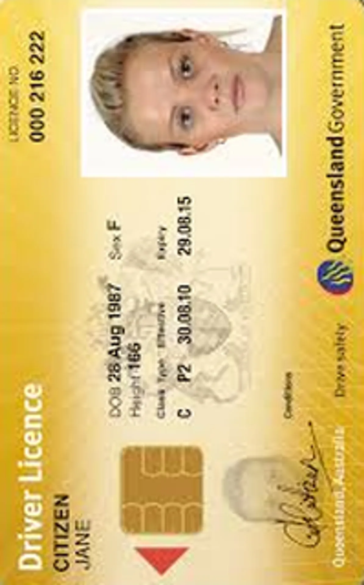 Australian Queensland Driving Licence Photo
