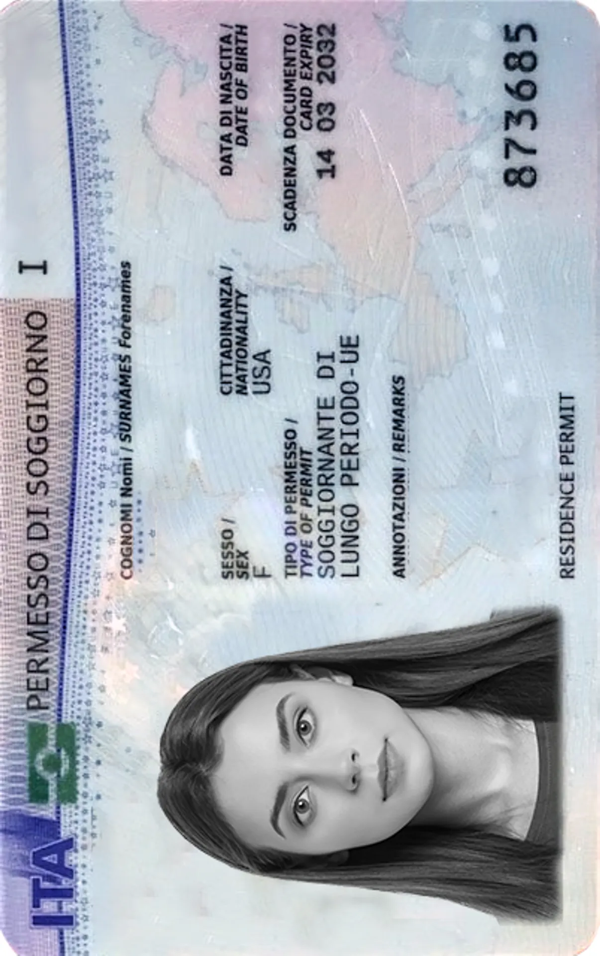 Foto per permesso di soggiorno