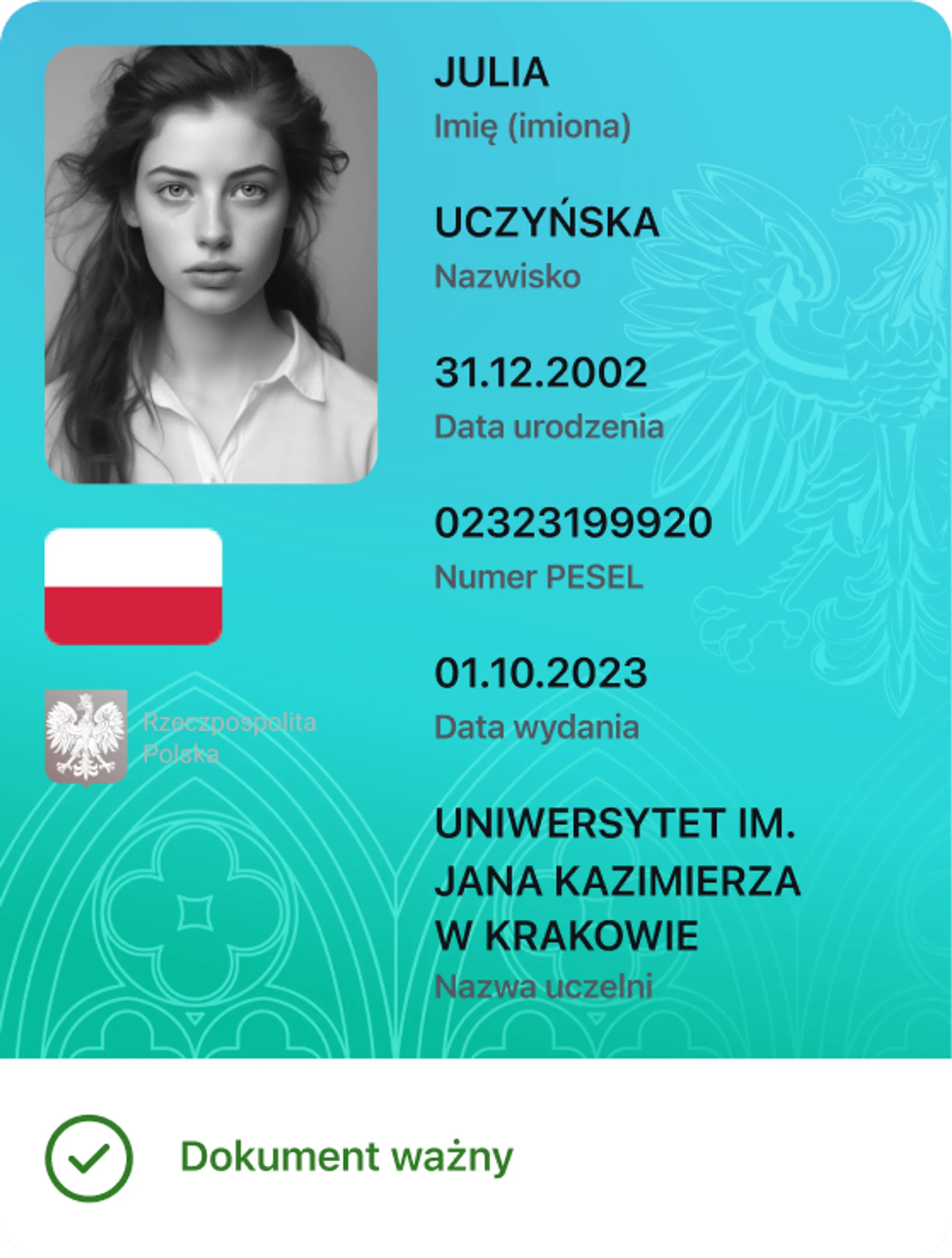 Zdjęcie do mLegitymacji studenckiej