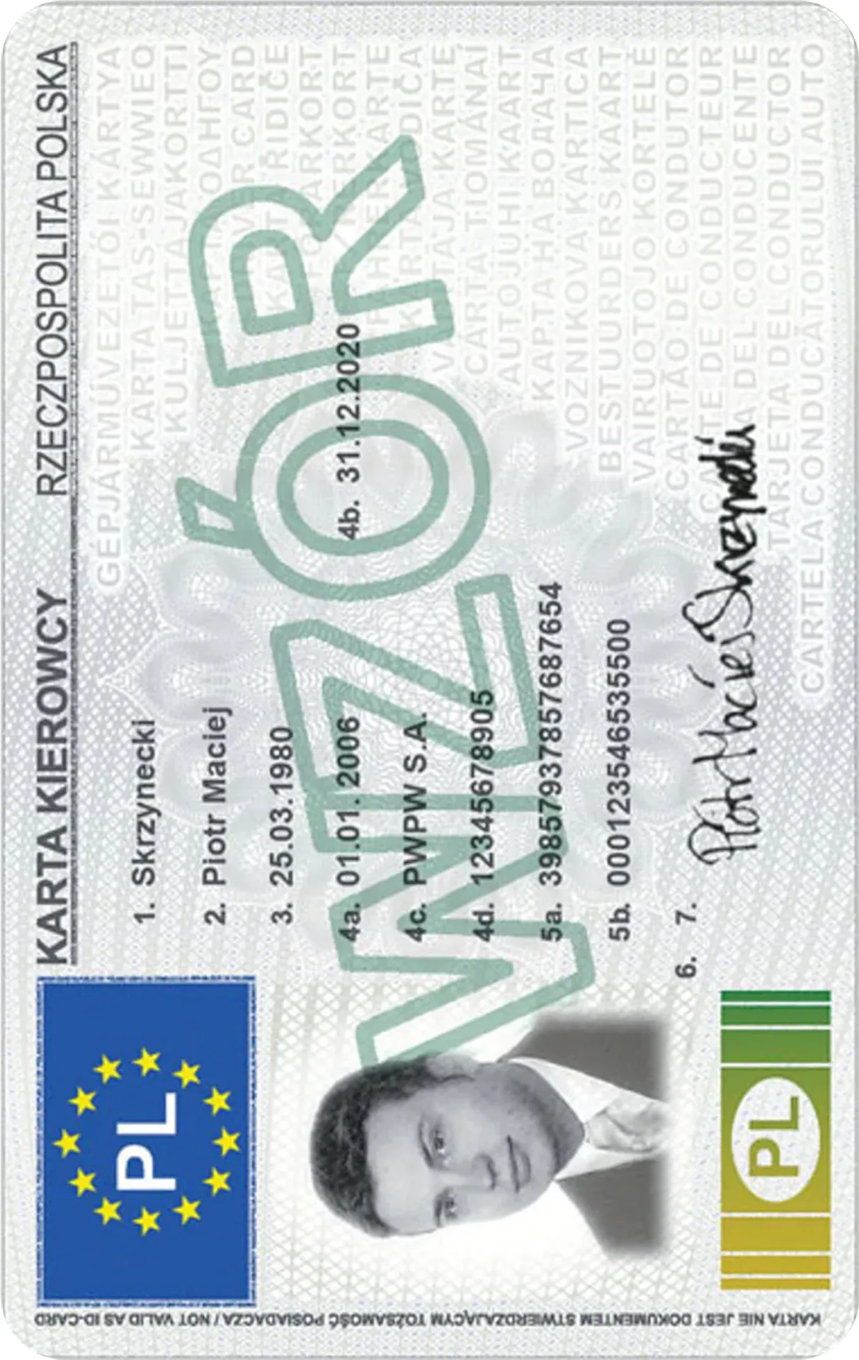 Zdjęcie do karty kierowcy