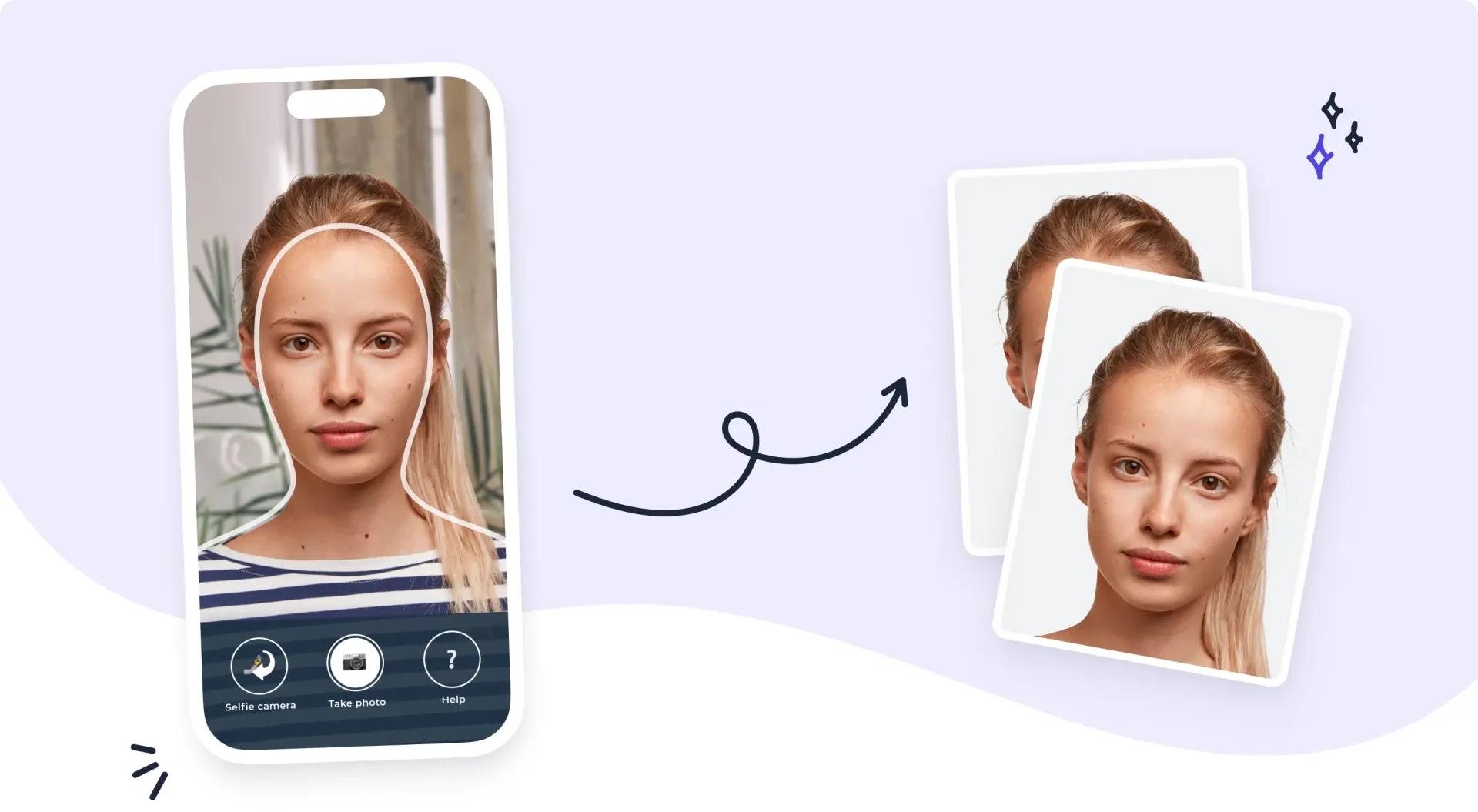 Zdjęcie paszportowe stworzone dzięki aplikacji Passport Photo Online.