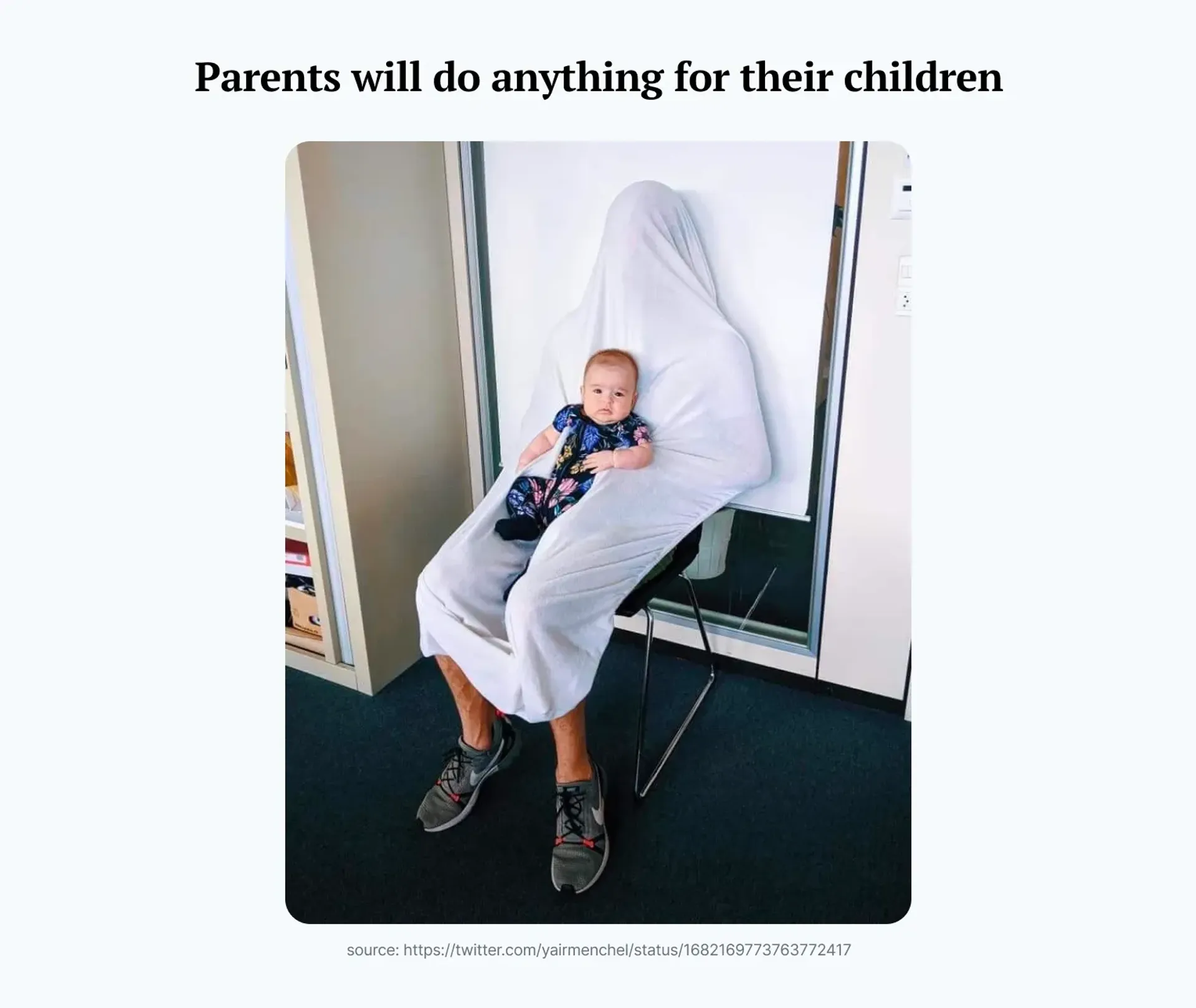 Parents will do anything for their children (and their passport photos!)